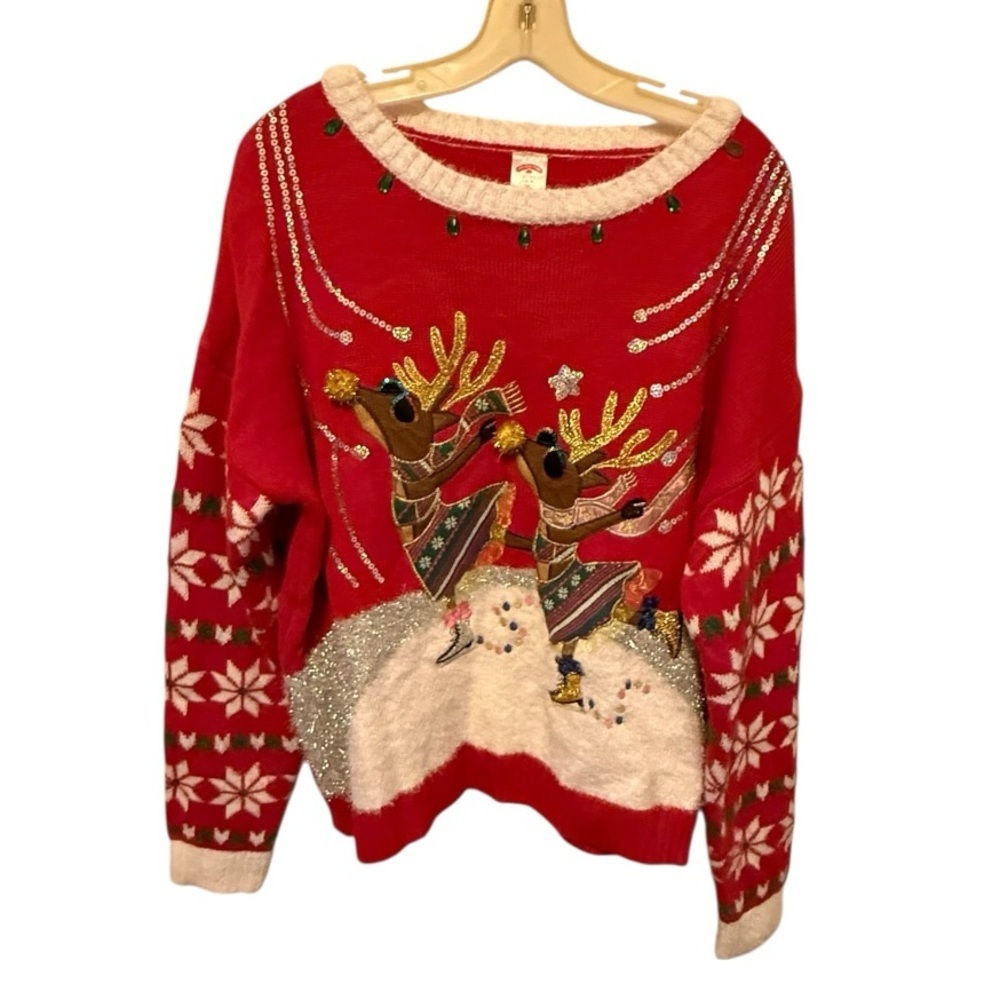 Holiday Time Reindeer Christmas Sweater